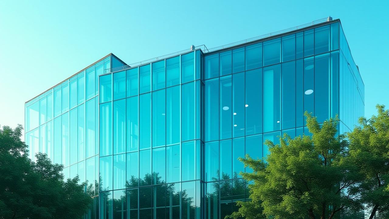 Abstract architectural structure blending glass and natural organic elements representing ESG integration